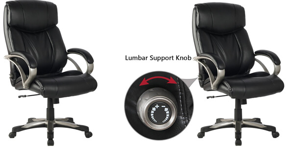 VIVA OFFICE Ergonomic Leather Chair with Adjustable Lumbar Support