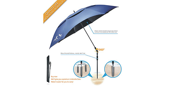 BESROY Portable Sun Beach Umbrella