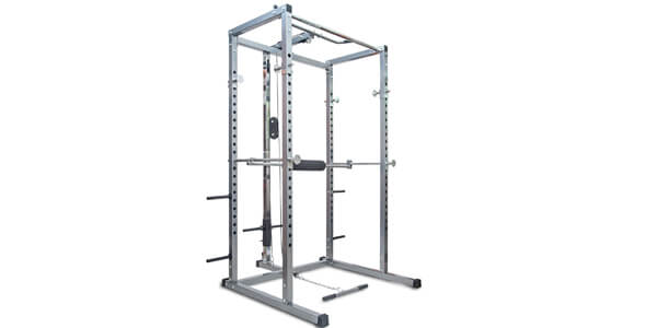 Merax Athletics Fitness Power Rack Olympic Squat Cage with Lat Pull Attachment
